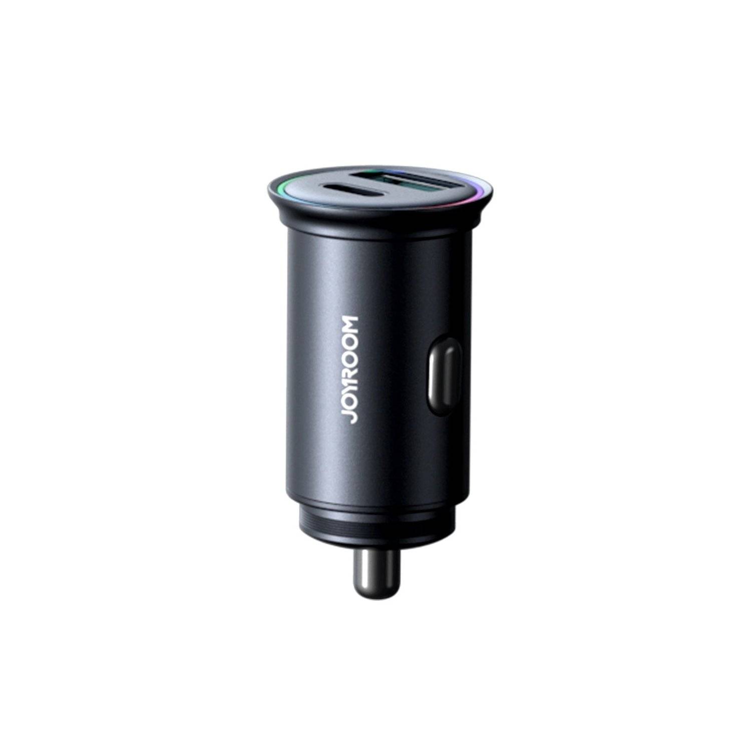 Zigarettenanzünder-Ladegerät Joyroom JR-CCN04 60W USB-A USB-C Mini-Ladegerät  Schwarz