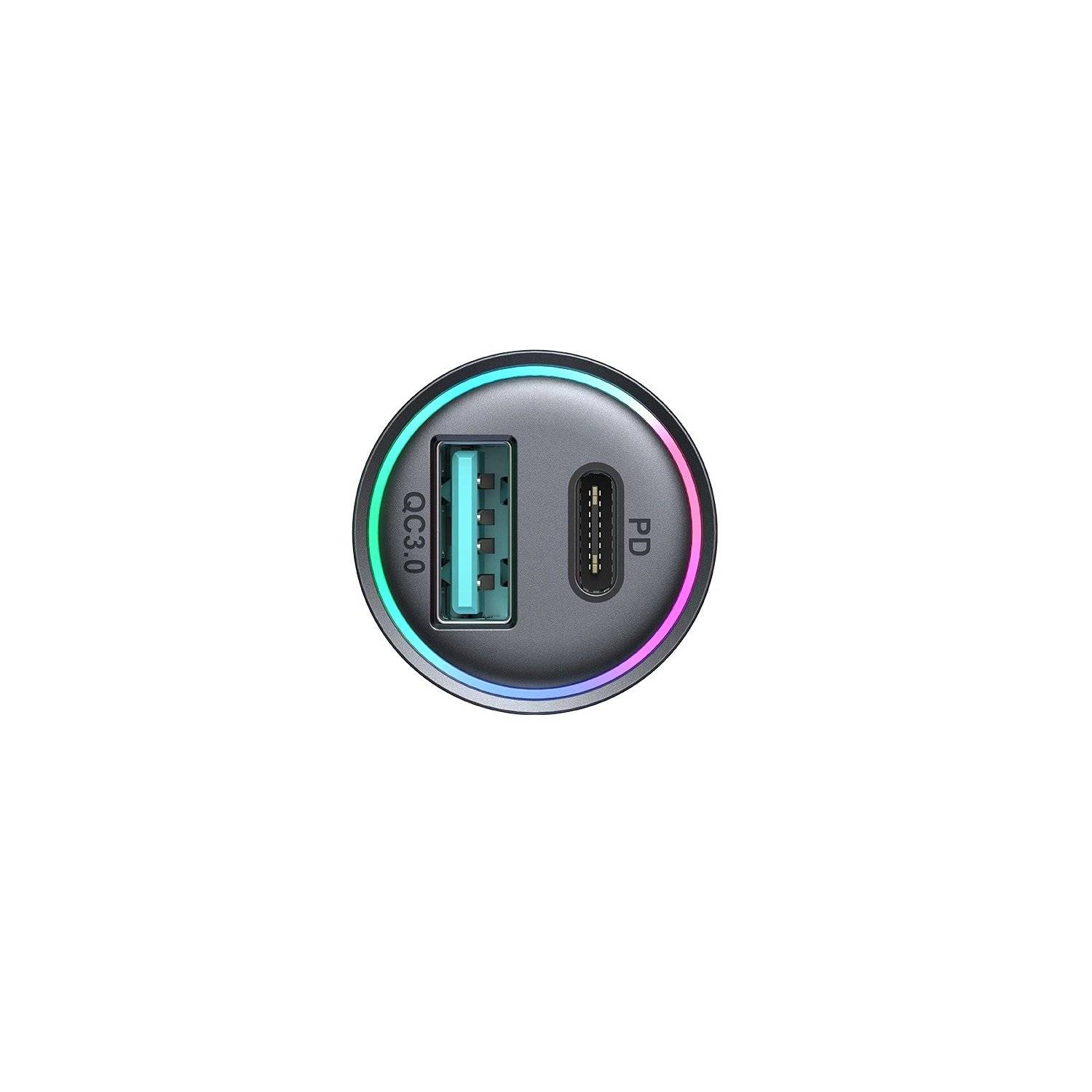 Zigarettenanzünder-Ladegerät Joyroom JR-CCN04 60W USB-A USB-C Mini-Ladegerät  Schwarz