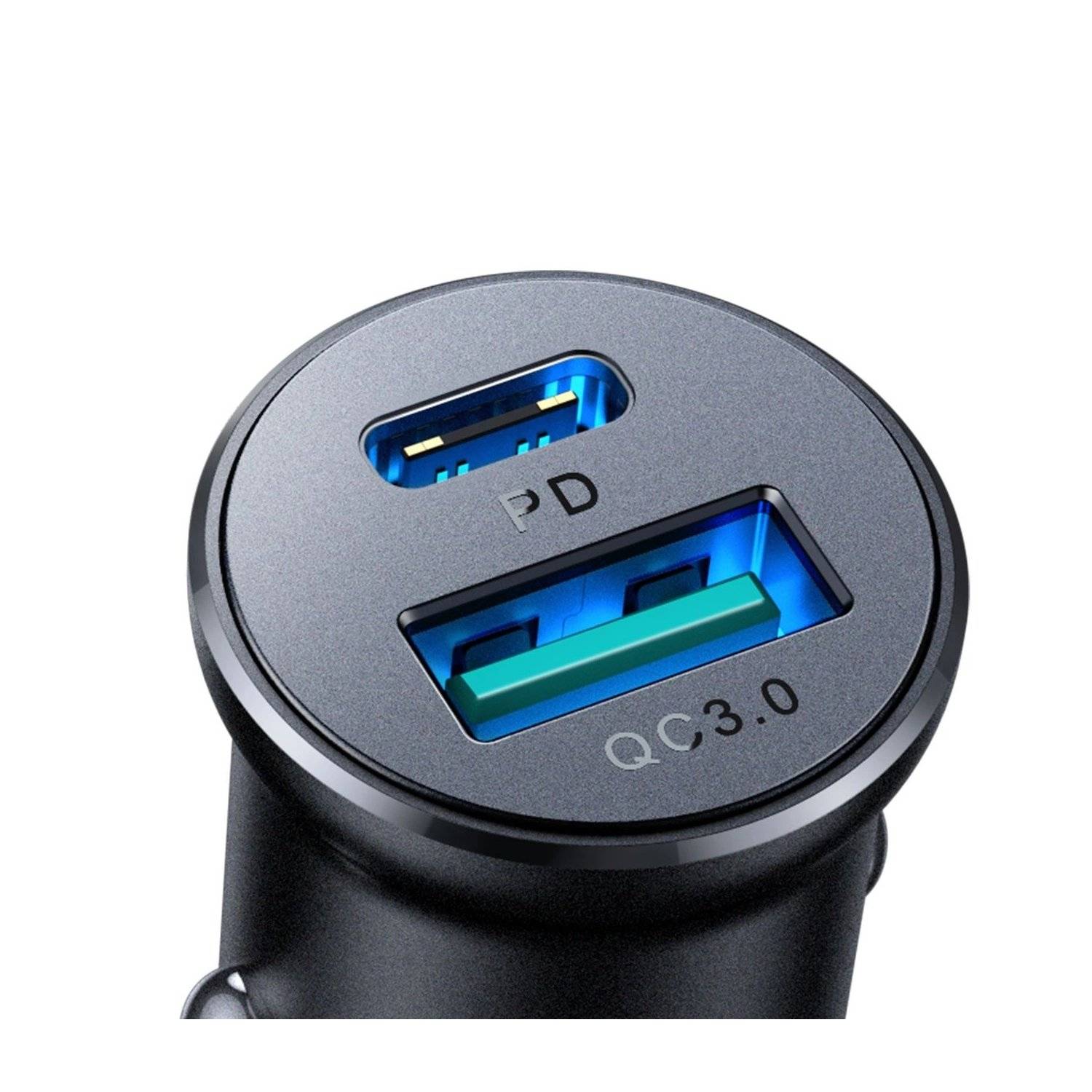 Auto-Adapter Joyroom JR-CCN05 30W USB-A USB-C Mini-Autoladegerät - Schwarz