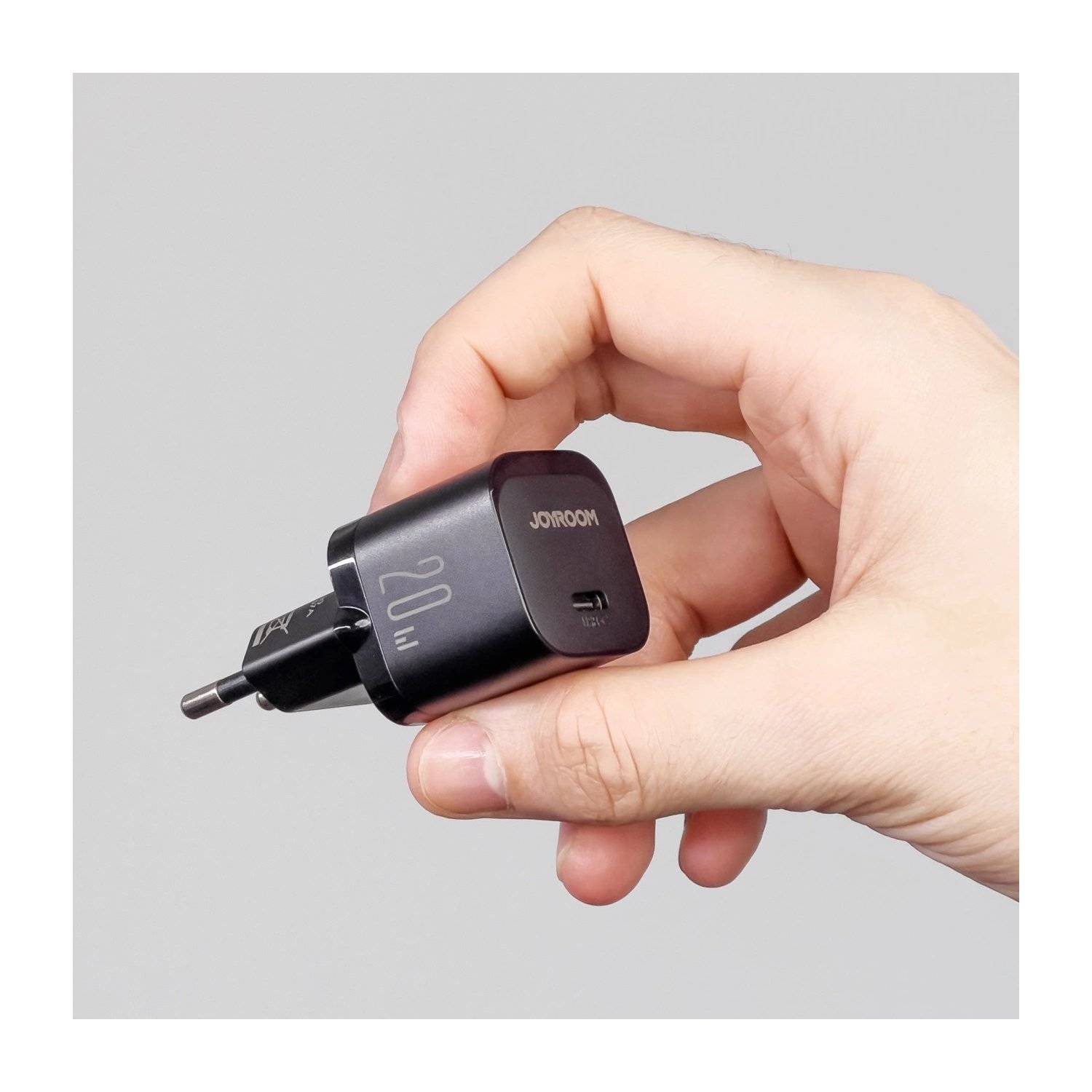 Mini-Ladegerät USB C 20W PD Joyroom JR-TCF02 - Schwarz - Wandladegerät