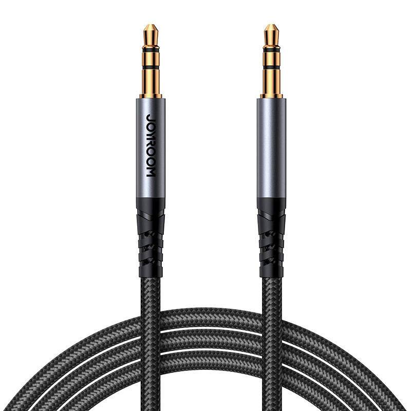 Joyroom SY-A08 AUX-Kabel, 3,5 mm Klinkenstecker, Nylongeflecht, 1,2 m, schwarz