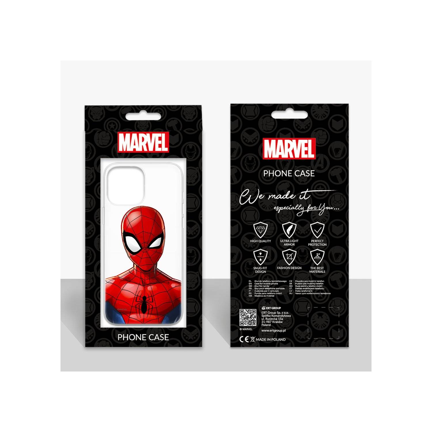 Handyhülle Spider Man 012 Marvel Teildruck Transparent kompatibel mit Samsung Galaxy S24