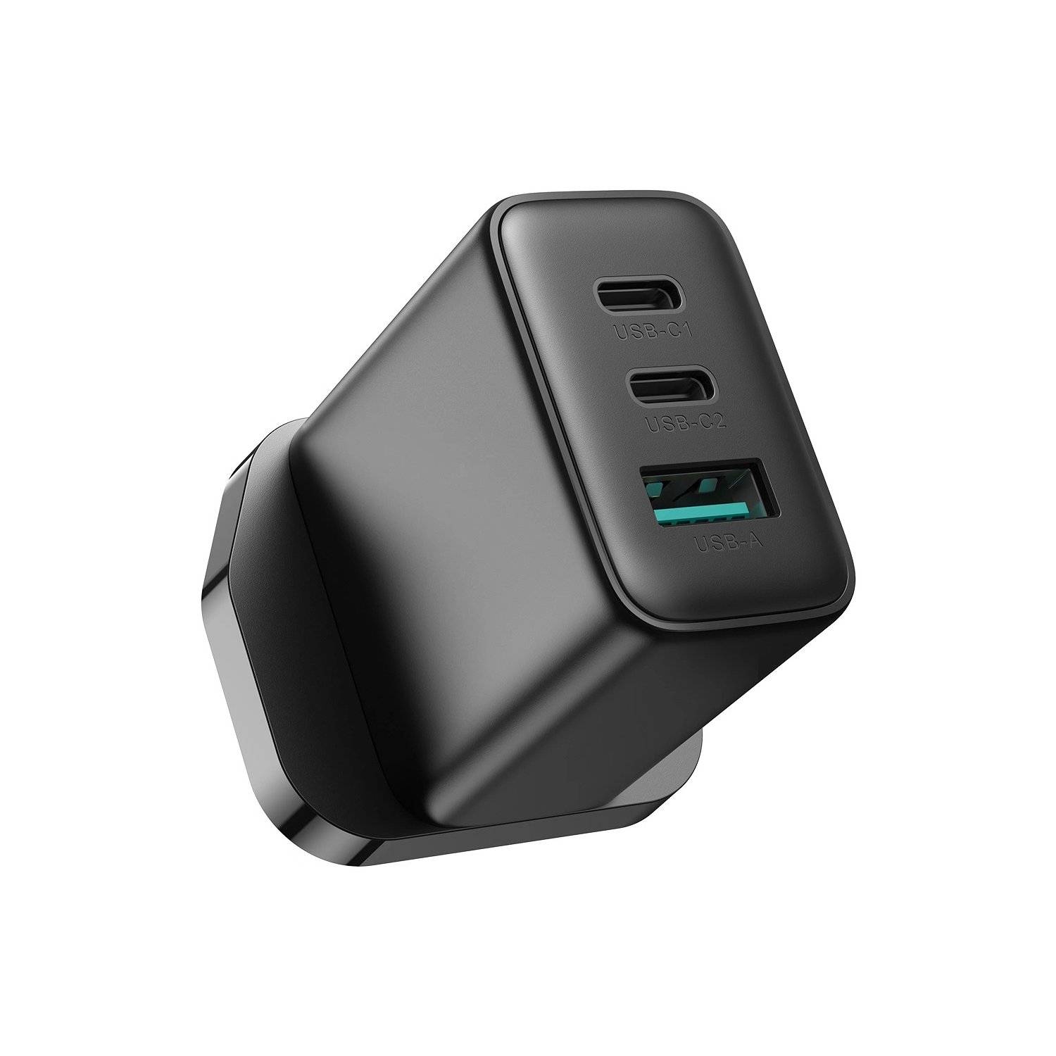 Wandladegerät Joyroom JR-TCF10 Schnellladegerät 2x USB-C USB-A 32W (UK-Stecker) - Schwarz