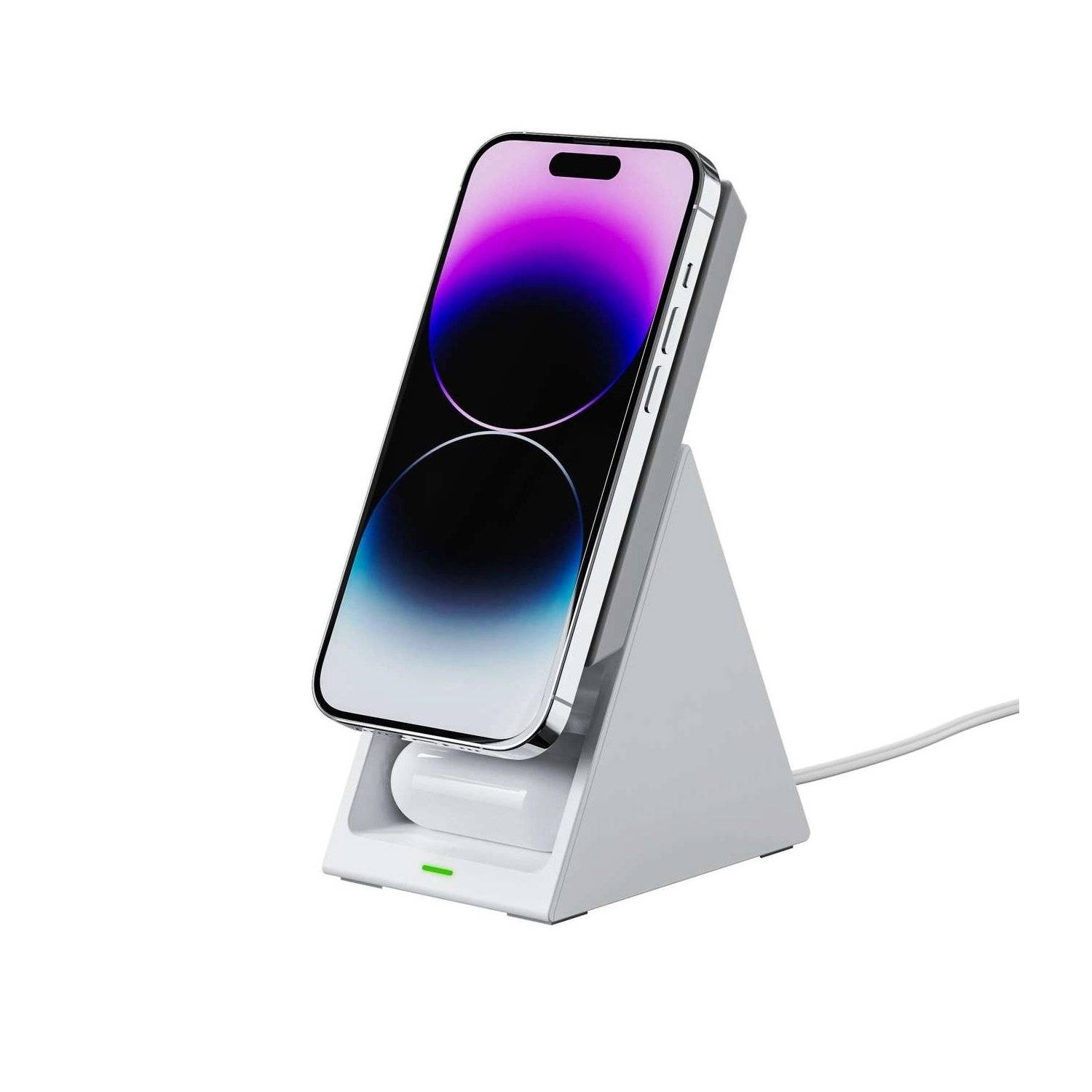 Ladestation - Ladegerät - Choetech T600 15W 3in1 Induktionsladestation  Weiß