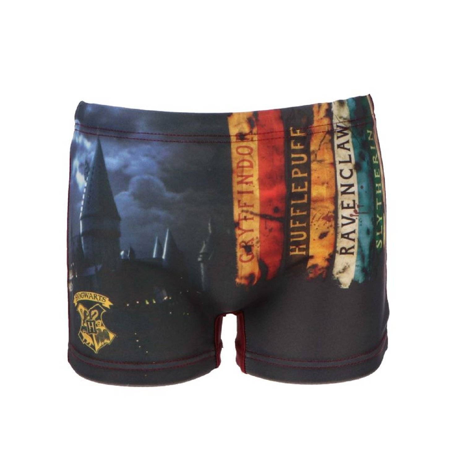 Harry Potter Badehose Schwimmboxer für Jungen: Stilvoll ins Wasser tauchen Schwarz 10/12 Jahre
