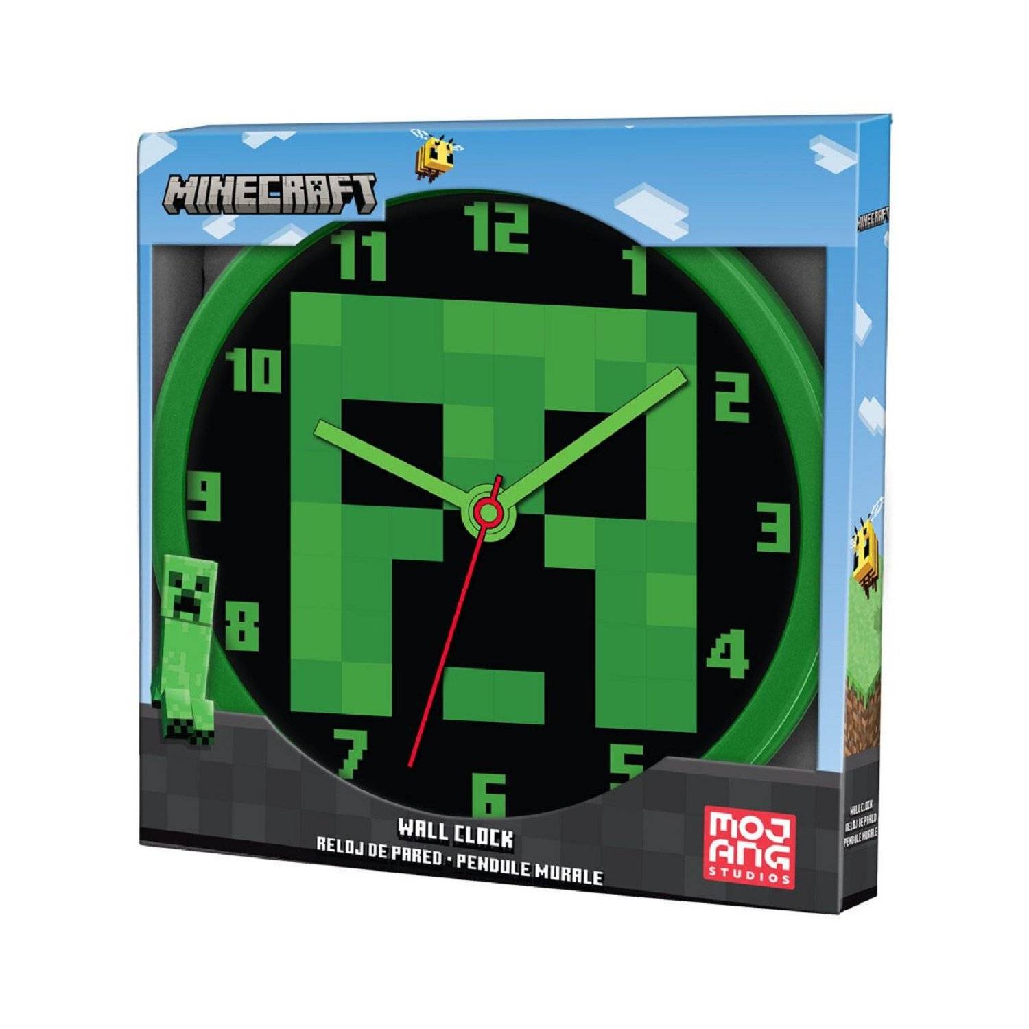 Minecraft analoge Wanduhr mit 25cm Durchmesser: Stilvolle Zeitmessung für Gamer