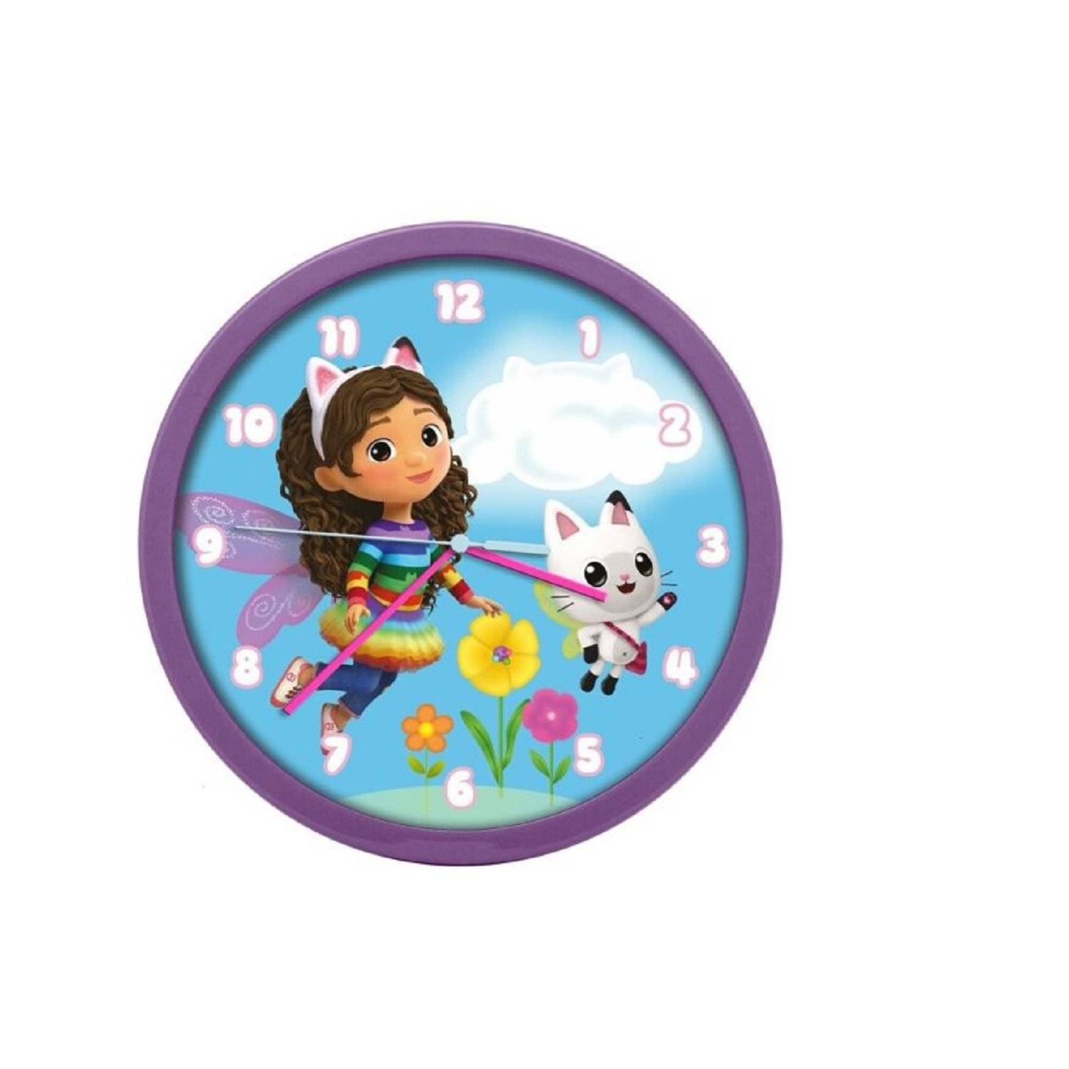 Gabby's Dollhouse analoge Wanduhr mit 25cm Durchmesser: Präzise Zeitmessung im großartigen Design