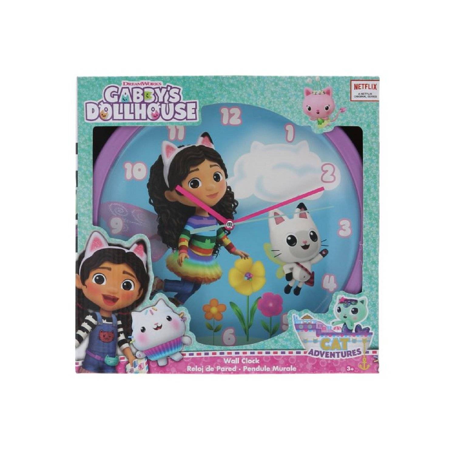 Gabby's Dollhouse analoge Wanduhr mit 25cm Durchmesser: Präzise Zeitmessung im großartigen Design