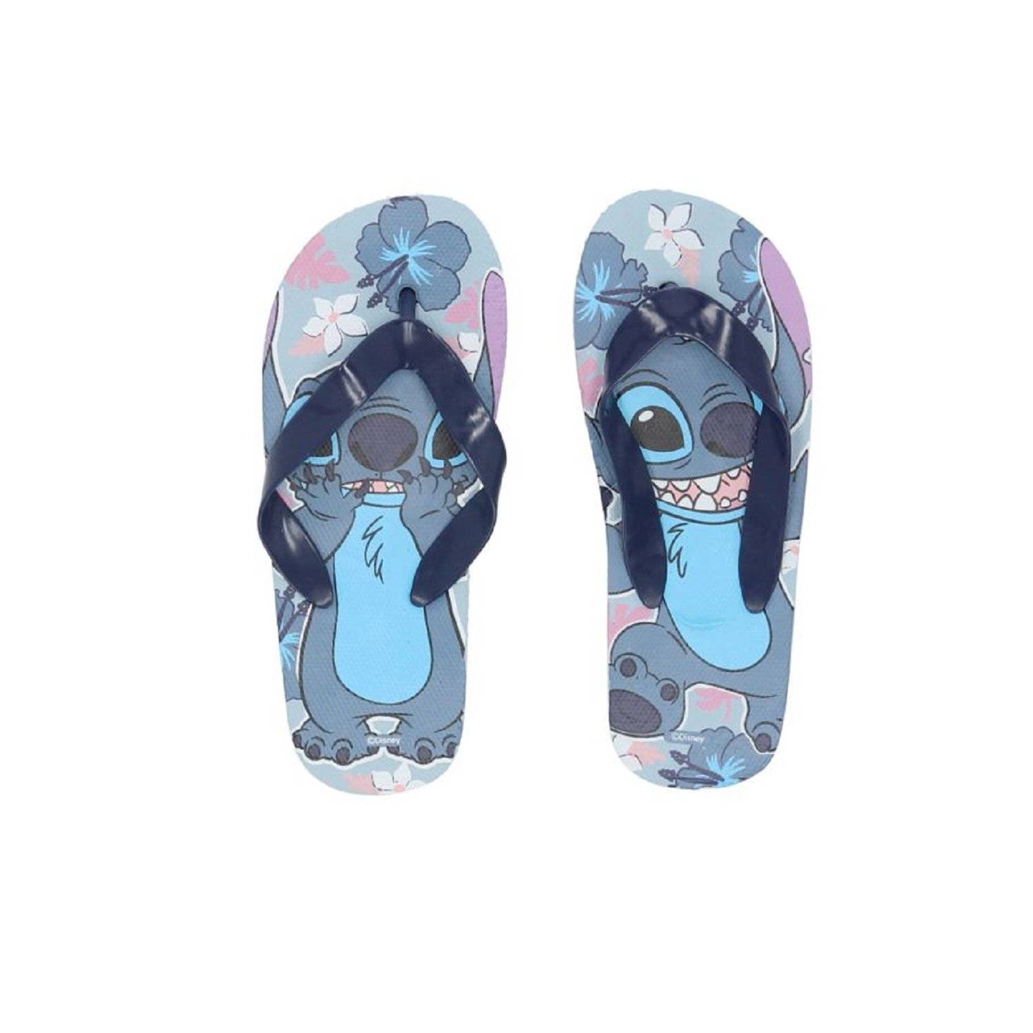 Lilo & Stitch Flip-Flops Badeschlappen für Kinder: Coole Schuhe für den Strand Dunkelblau 26/27 cm
