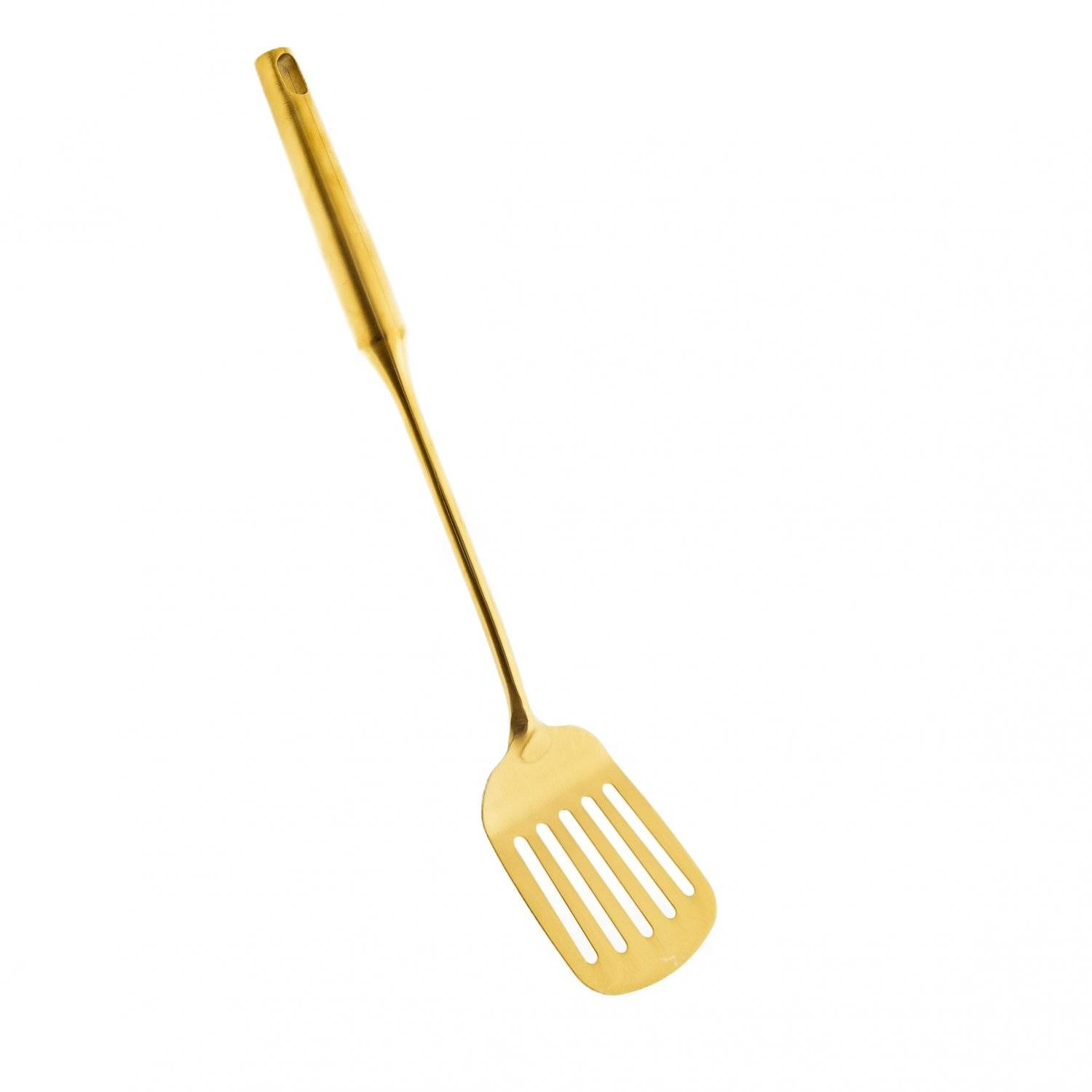 Almina Bratwender Pfannewender aus Edelstahl ideal zum wenden/servieren Hitzebeständig Gold