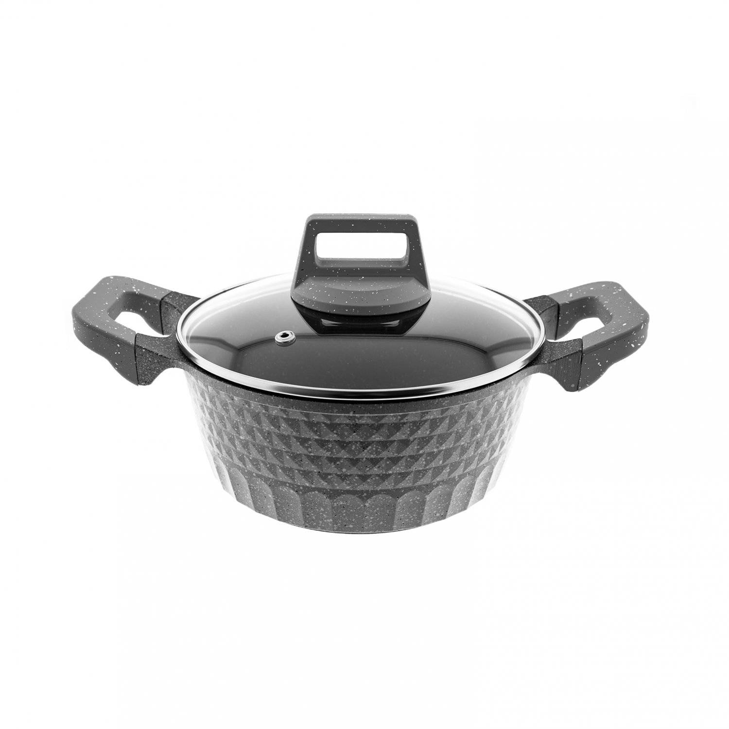 Almina Kochtöpfe in Grau Aluminium-Druckguss mit Antihaftbeschichtung 2,4L