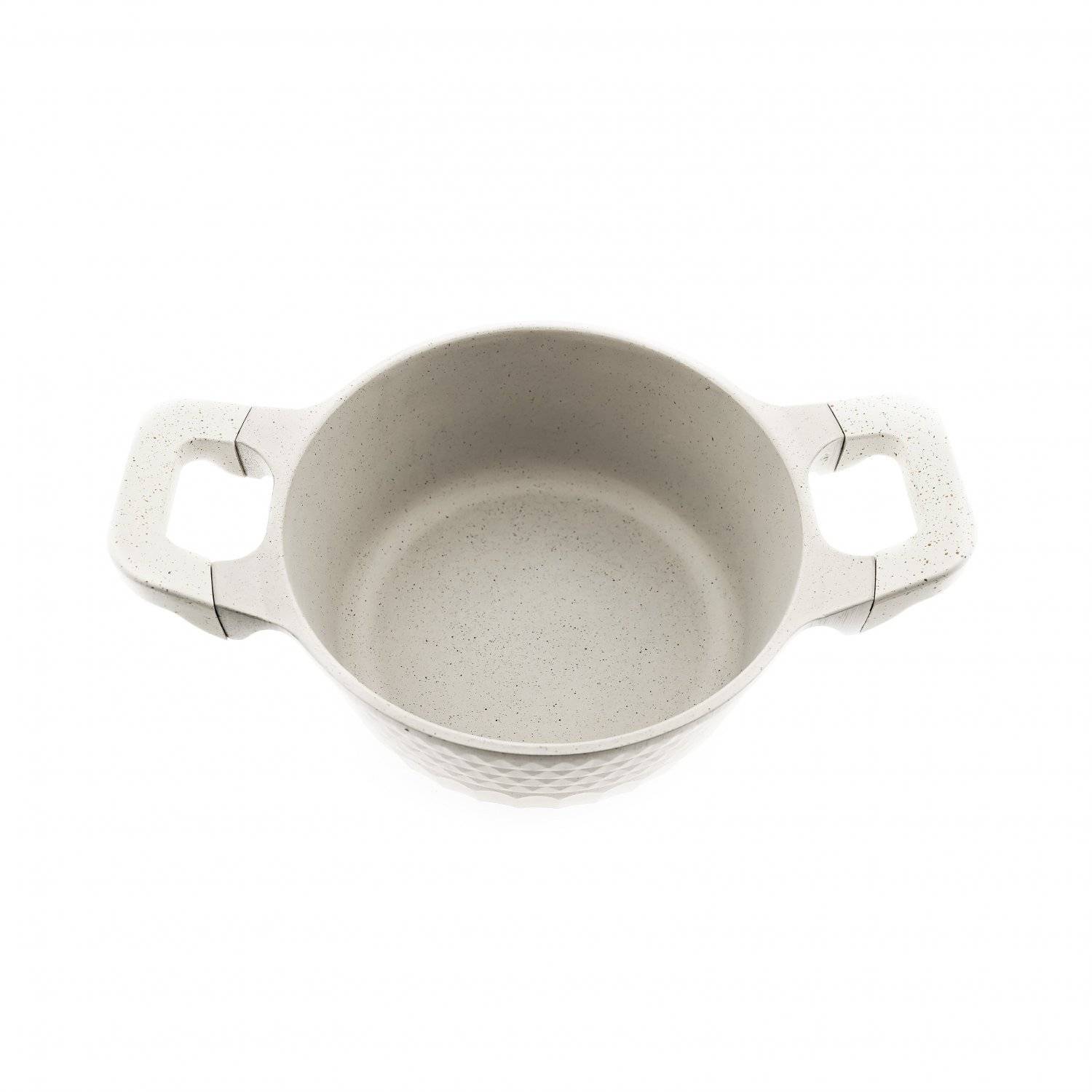 Almina Kochtöpfe in Creme Aluminium Druckguss mit Antihaftbeschichtung 2,4L