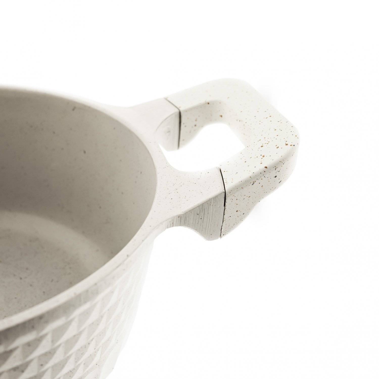 Almina Kochtöpfe in Creme Aluminium Druckguss mit Antihaftbeschichtung 2,4L