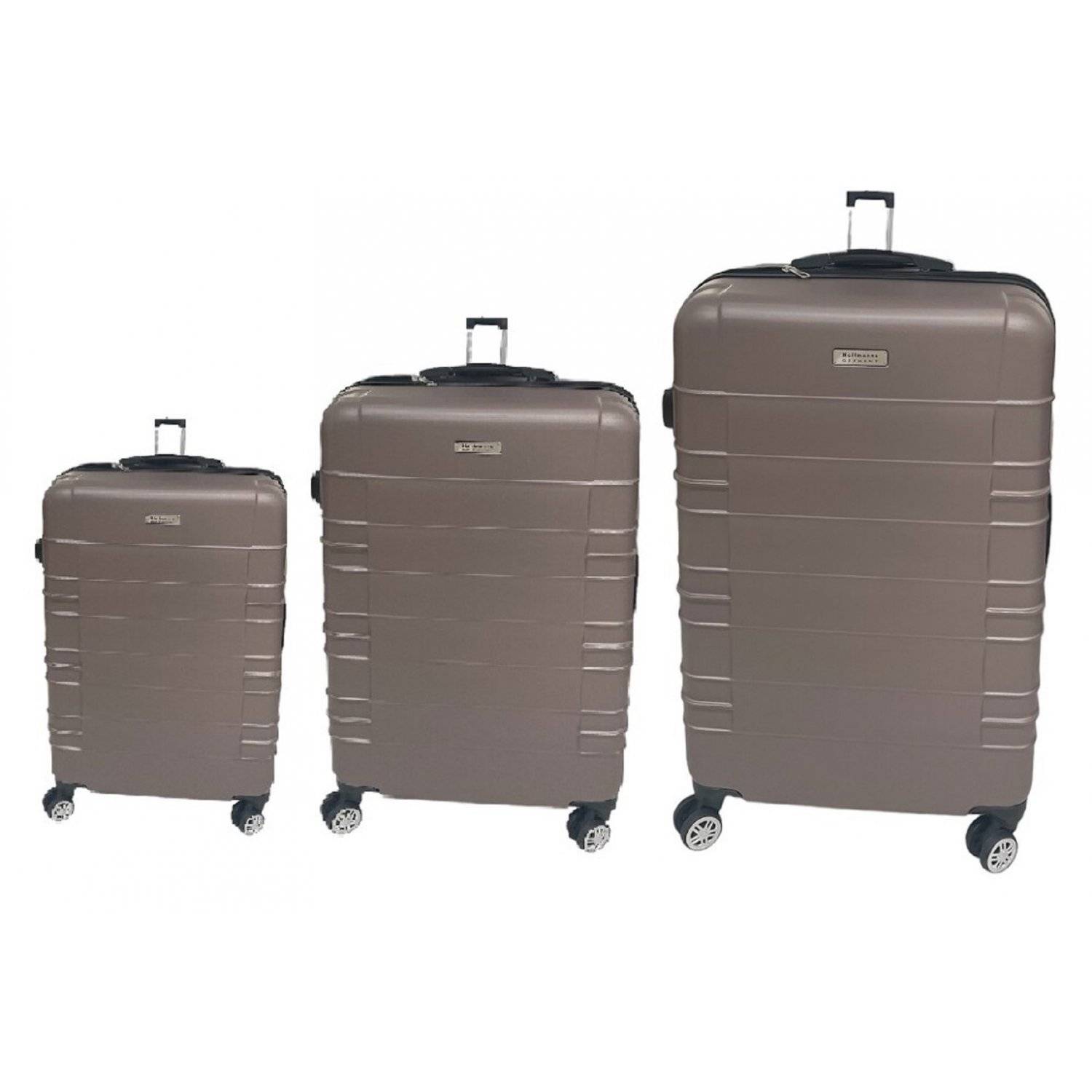 "Travelstar" ABS Hartschalenkofferset Trolley Koffer 360 Grad Rollensystem Hartschale Reisekoffer Platin