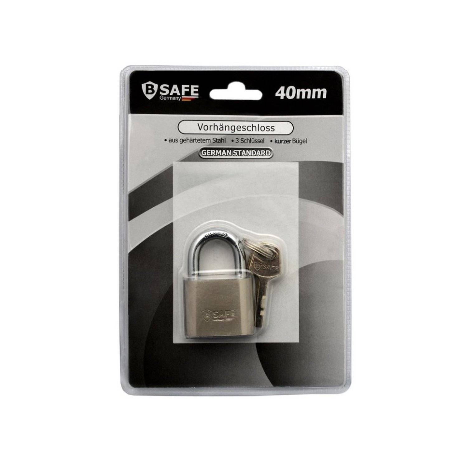 Vorhängeschloss Schloss Hängeschloss - Hochwertiges Schloss für den täglichen Gebrauch 1er set 40mm kurzer Bügel