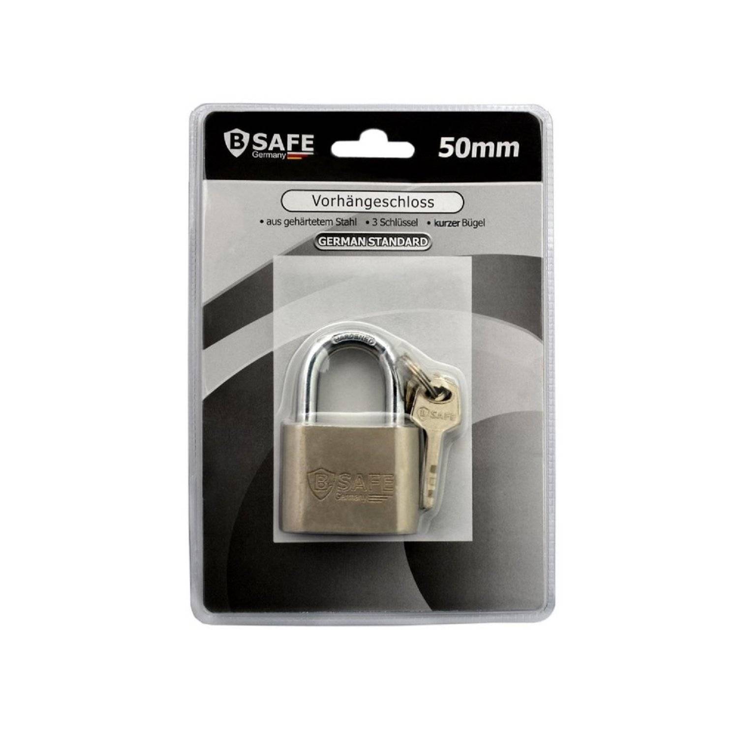 Vorhängeschloss Schloss Hängeschloss - Hochwertiges Schloss für den täglichen Gebrauch 1er set 50mm kurzer Bügel