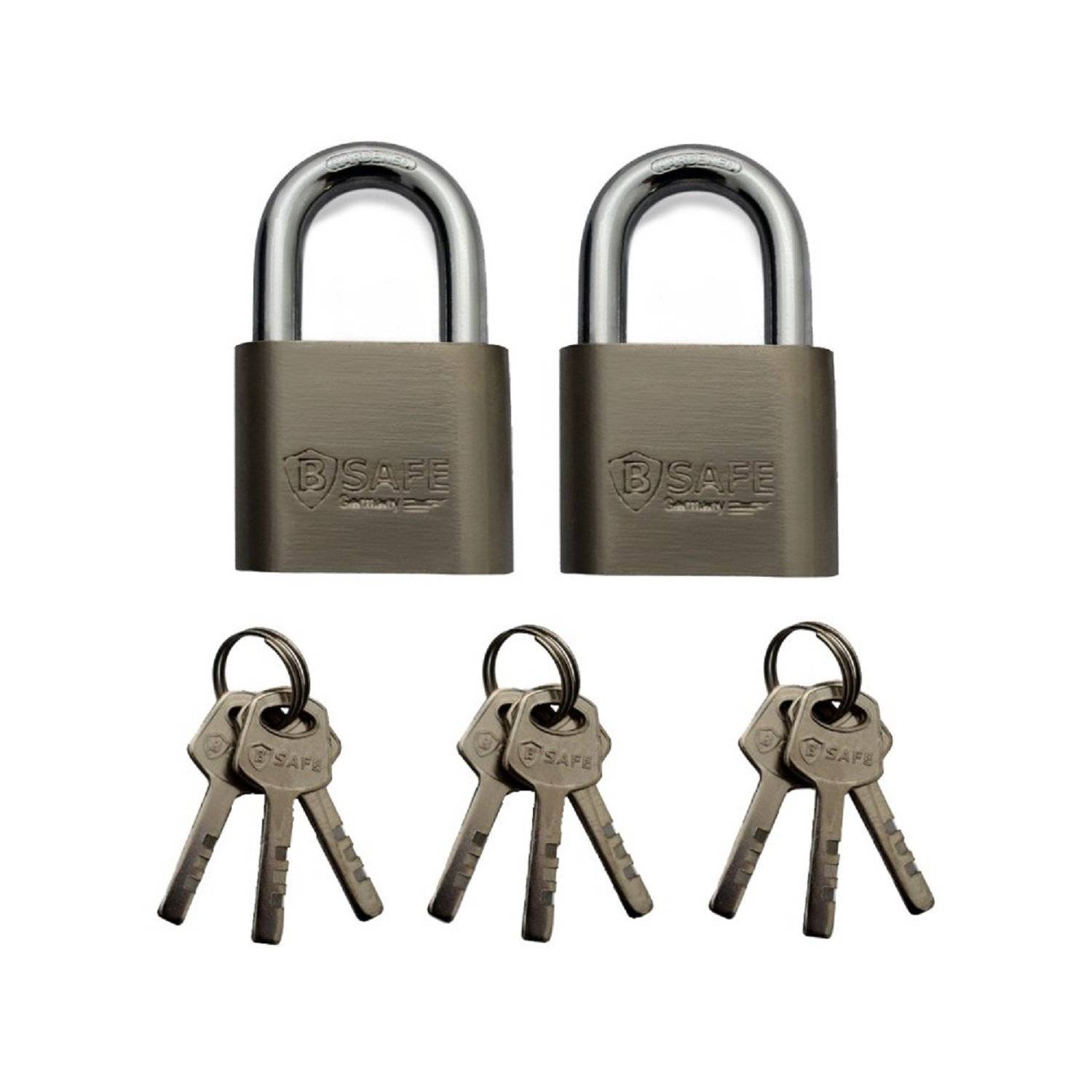 Vorhängeschloss Schloss Hängeschloss - Hochwertiges Schloss - gleichschließend 2er set 50mm kurzer Bügel