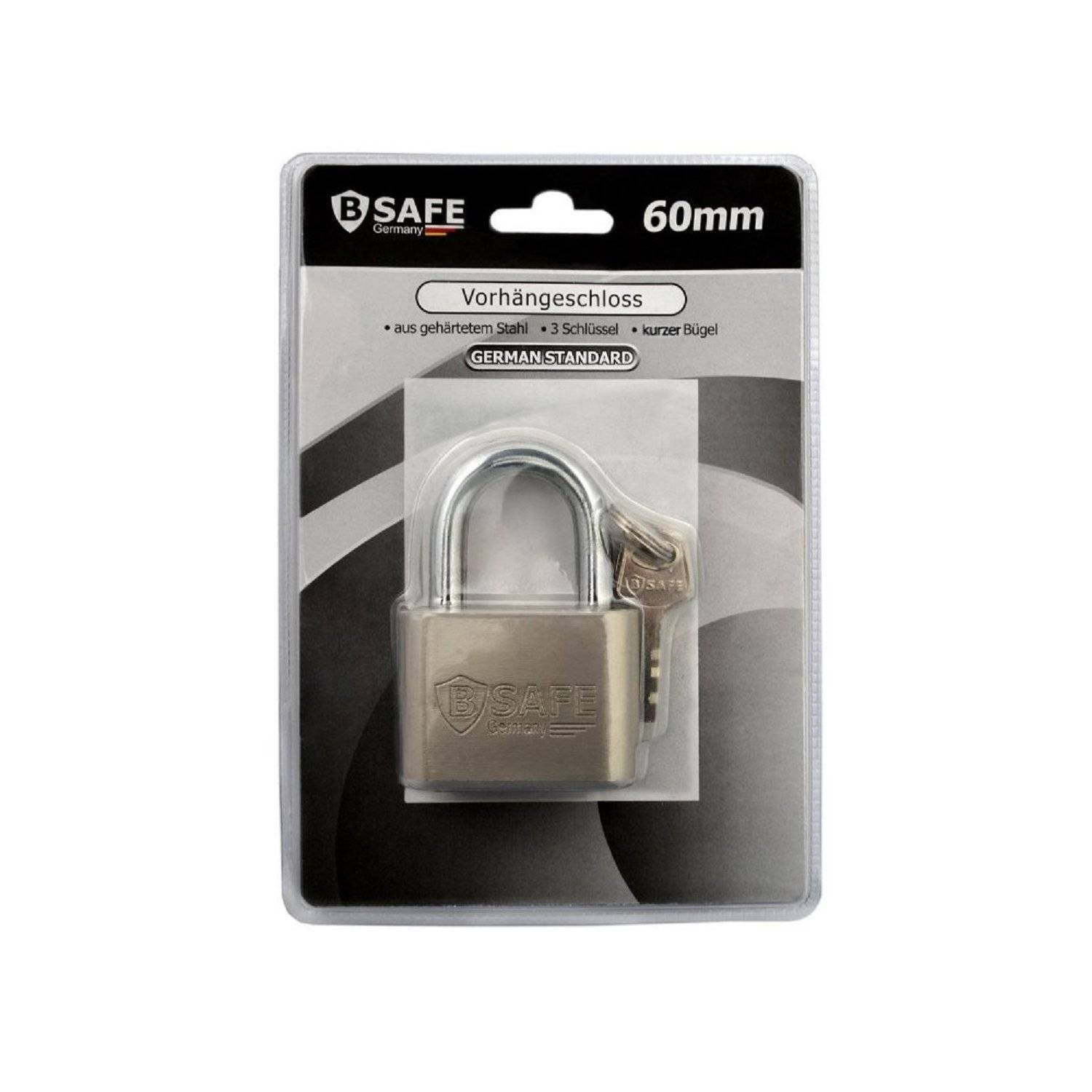 Vorhängeschloss Schloss Hängeschloss - Hochwertiges Schloss für den täglichen Gebrauch 1er set 60mm kurzer Bügel