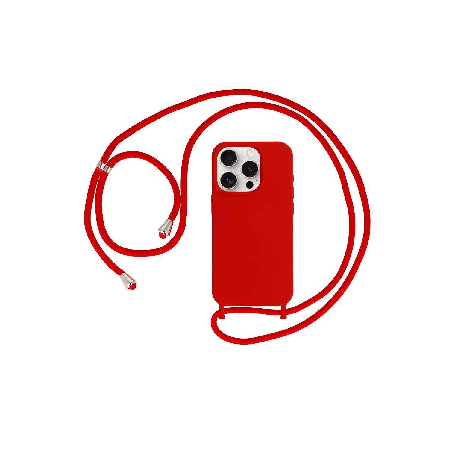 Handy Hülle Umhängehülle kompatibel mit Iphone 15 Design 1 Rot