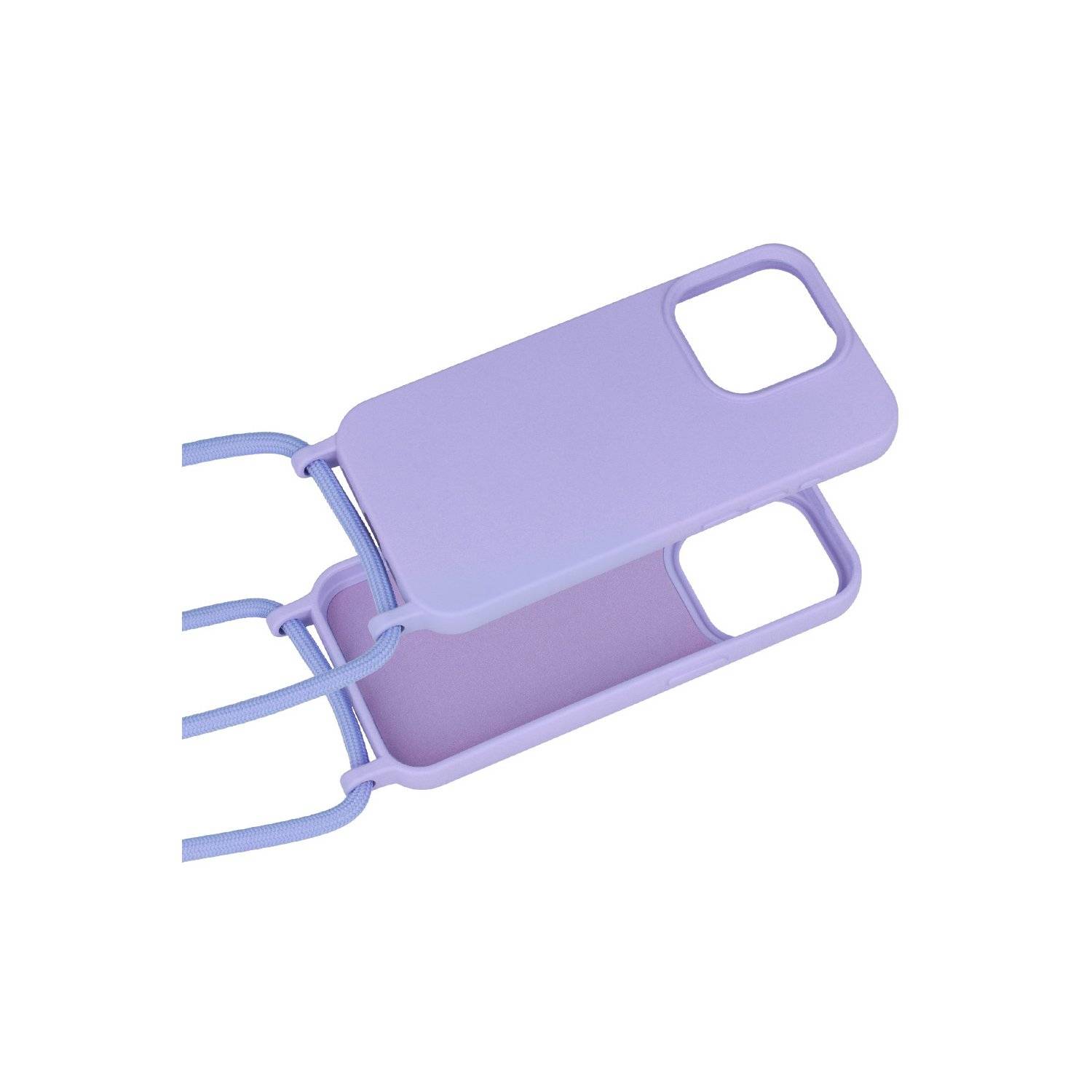 Handy Hülle Umhängehülle kompatibel mit Iphone 15 Design 1 Lila