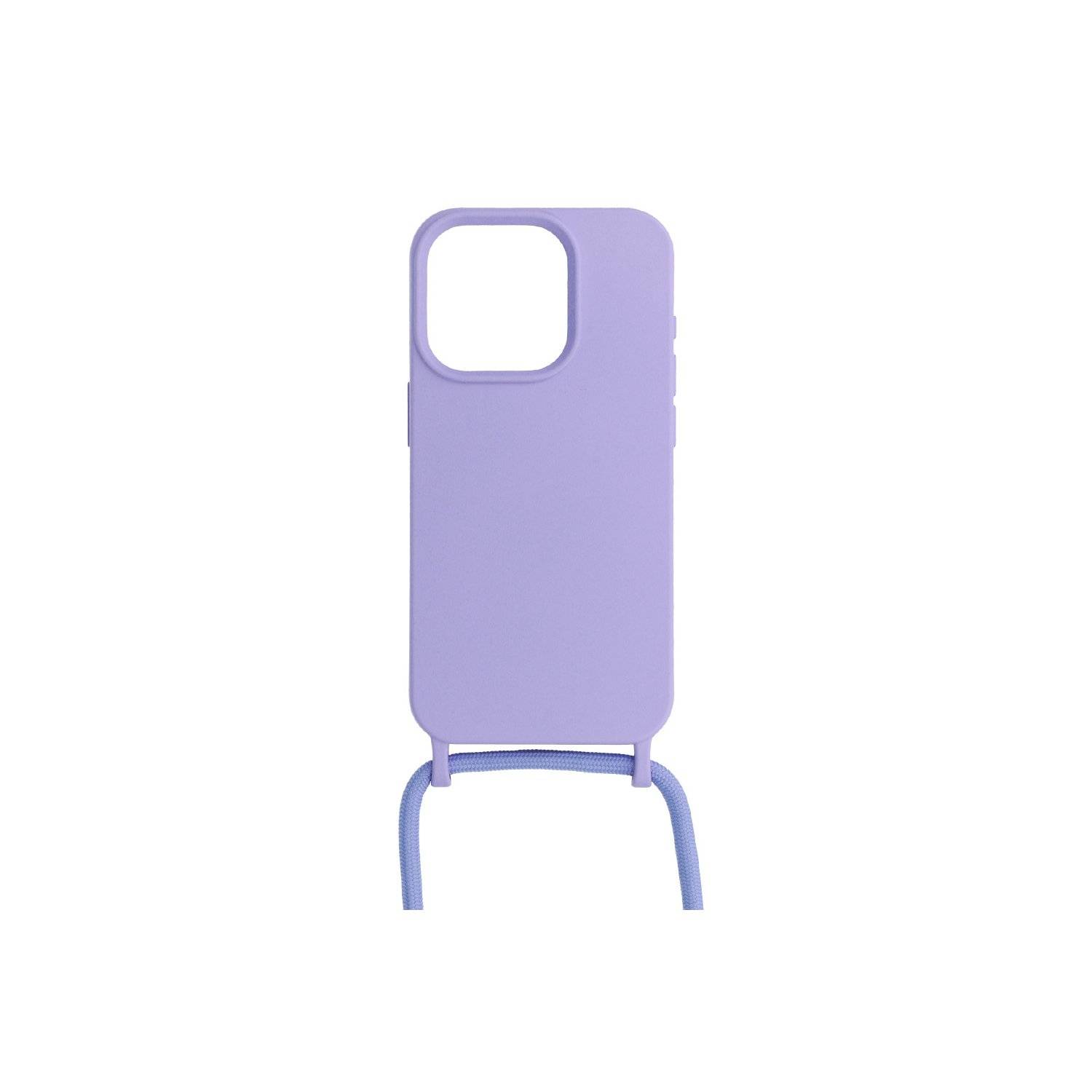 Handy Hülle Umhängehülle kompatibel mit Iphone 15 Design 1 Lila