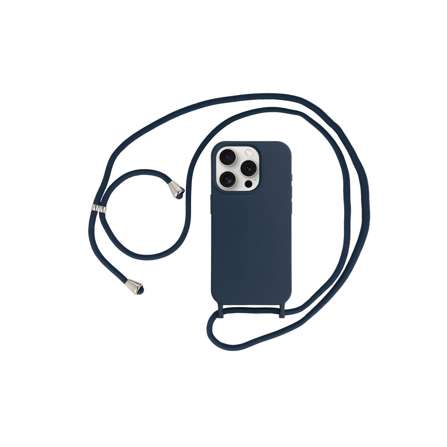 Handy Hülle Umhängehülle kompatibel mit Iphone 15 Pro Max Design 1 Dunkelblau