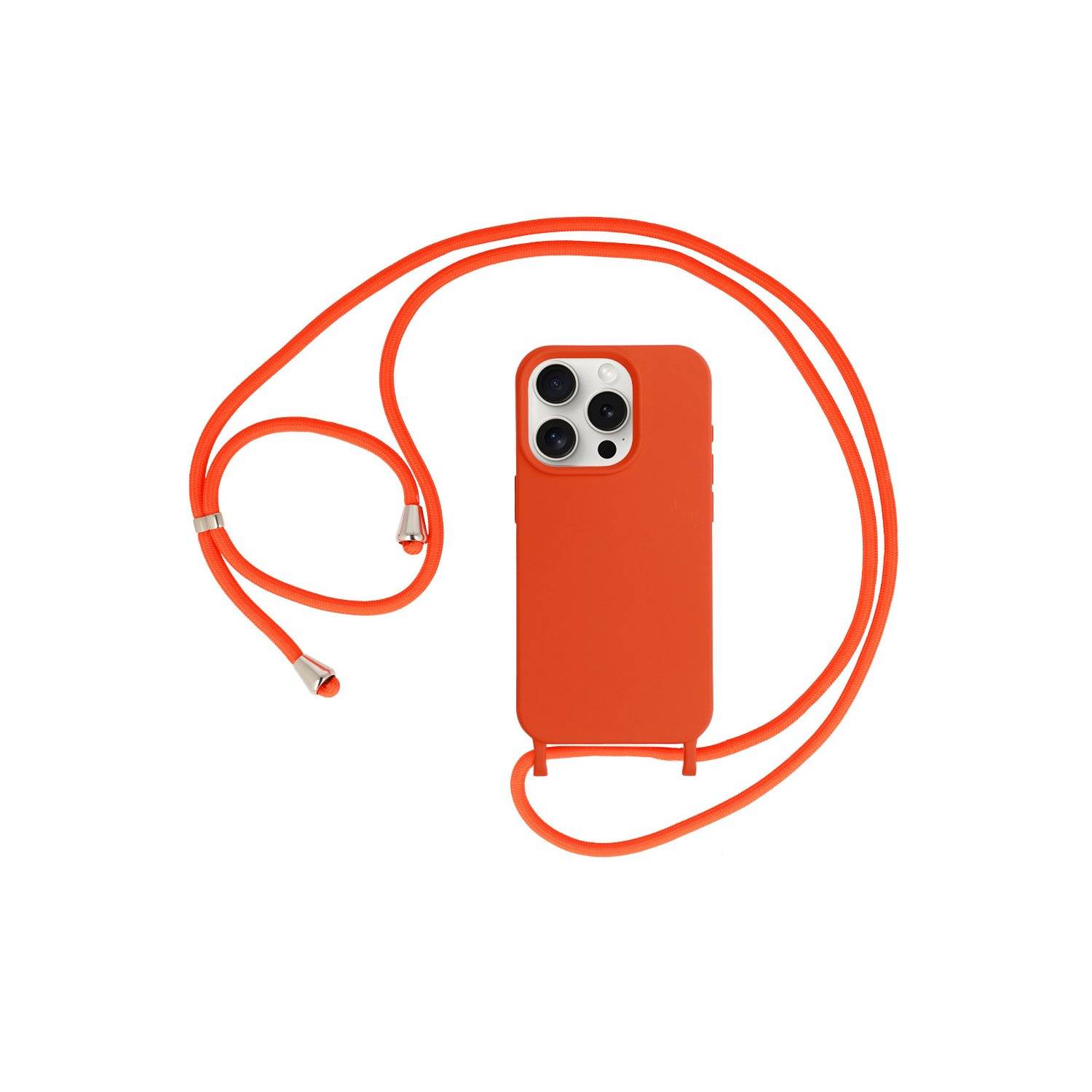 Handy Hülle Umhängehülle kompatibel mit Iphone 15 Plus Design 1 Orange