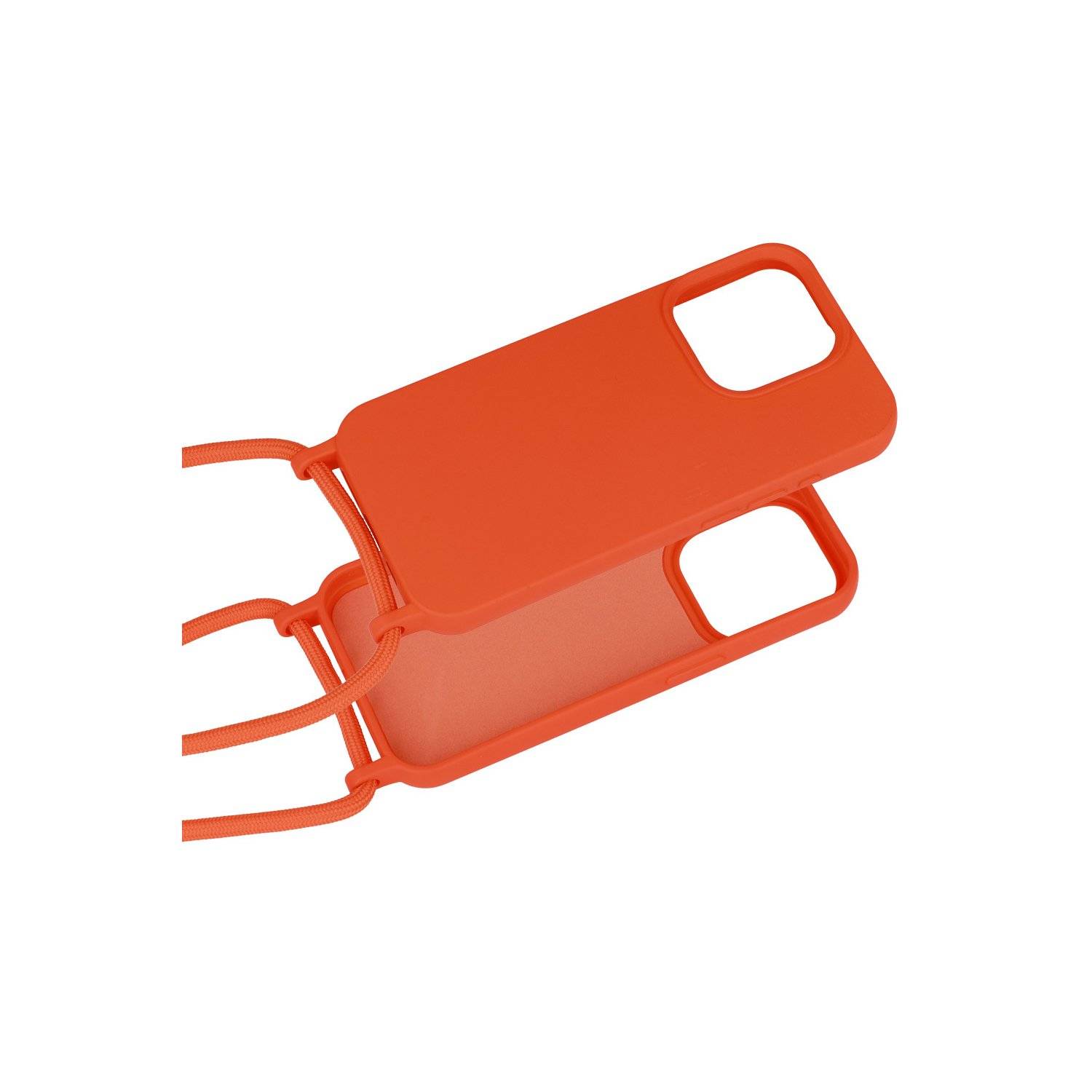 Handy Hülle Umhängehülle kompatibel mit Iphone 15 Plus Design 1 Orange