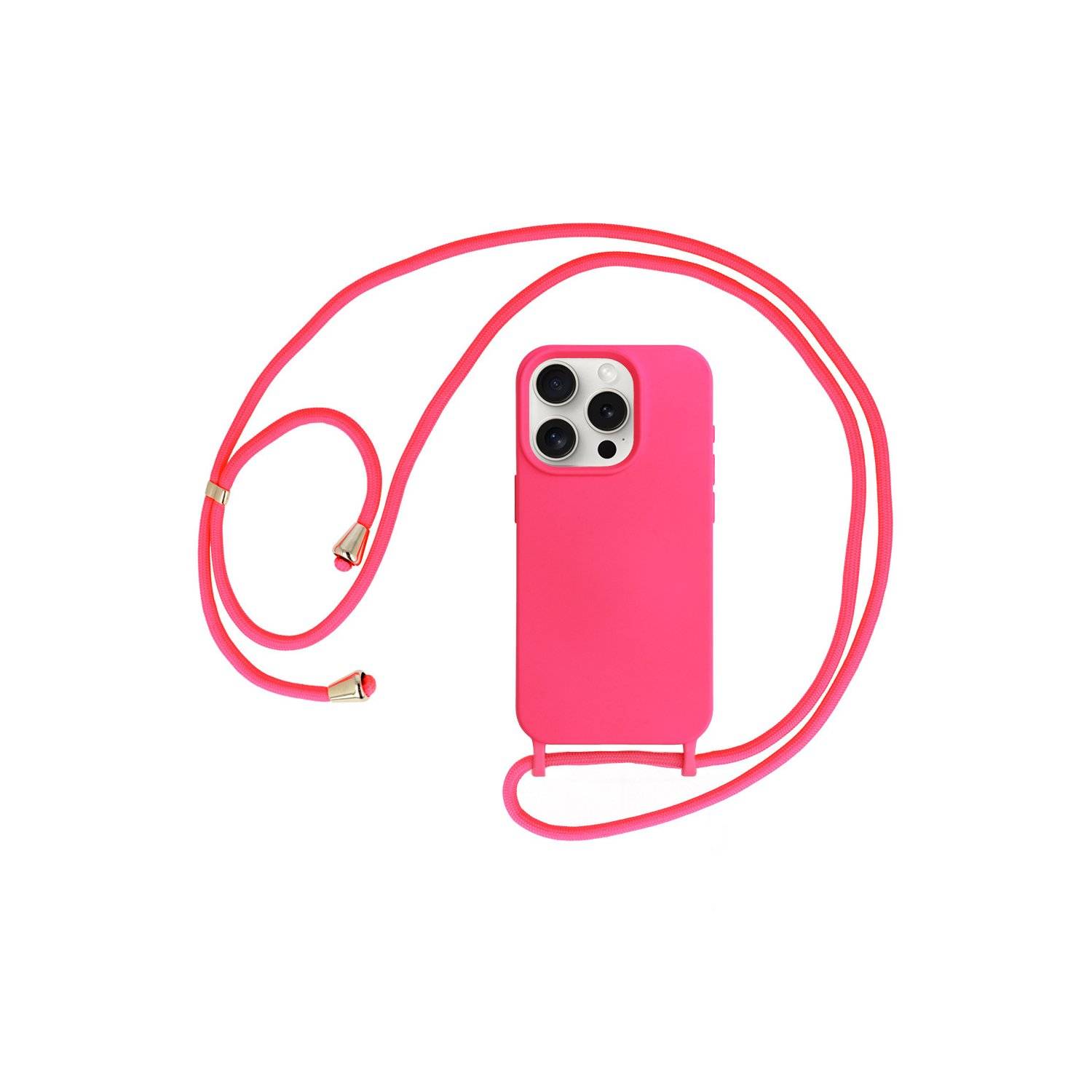 Handy Hülle Umhängehülle kompatibel mit Iphone 15 Design 1 Pink