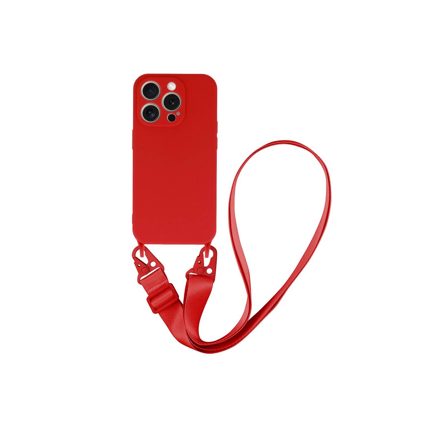 Handy Hülle Umhängehülle kompatibel mit Iphone 15 Pro Max Design 2 Rot