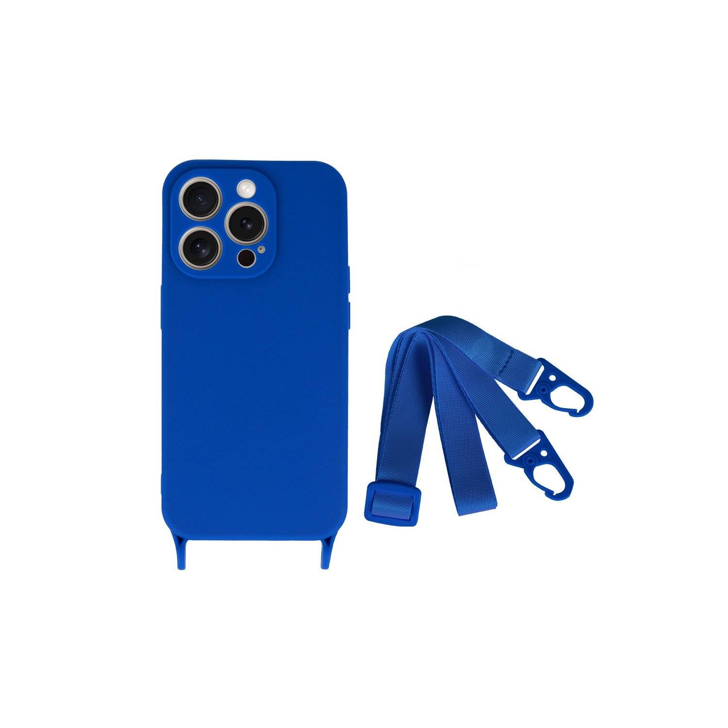 Handy Hülle Umhängehülle kompatibel mit Iphone 15 Pro Max Design 2 Blau