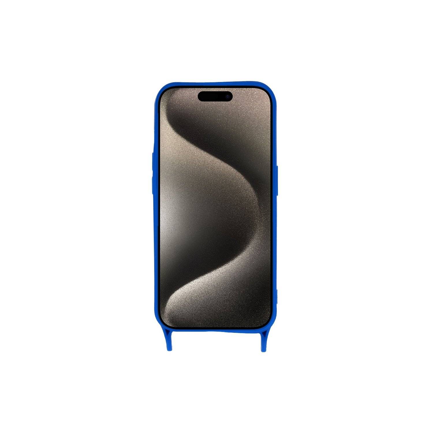 Handy Hülle Umhängehülle kompatibel mit Iphone 15 Design 2 Blau