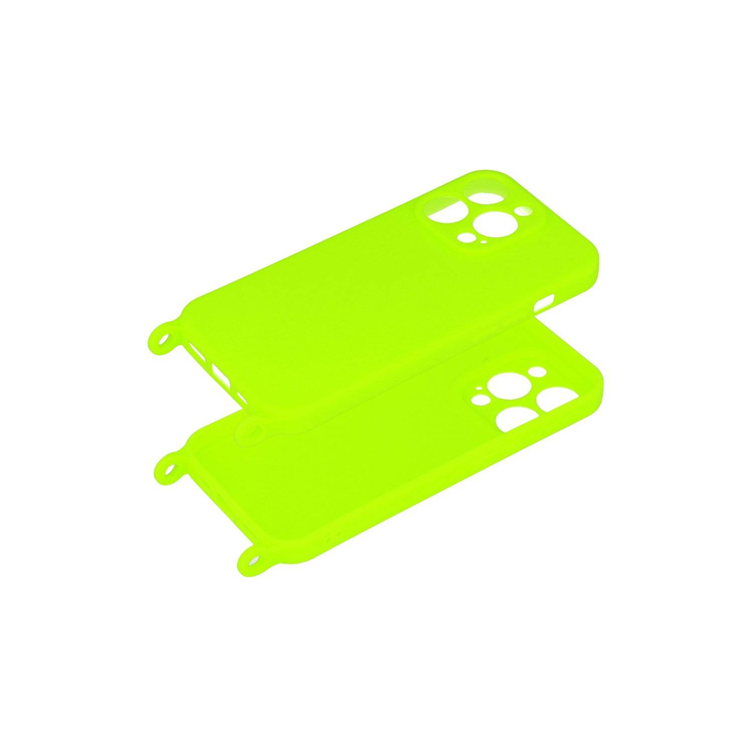Handy Hülle Umhängehülle kompatibel mit Iphone 15 Design 2 Neongrün (lime)
