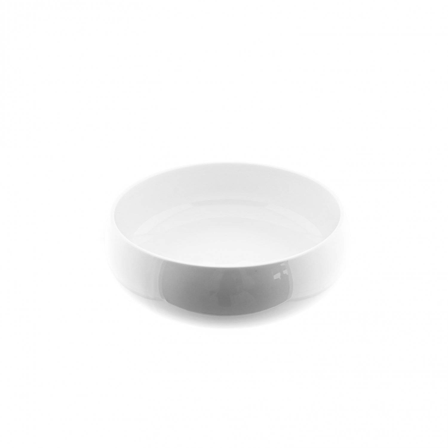 Belicia Servierschüssel aus Porzellan Hochglanz Salatschüssel in Weiß Rund Ø22 cm