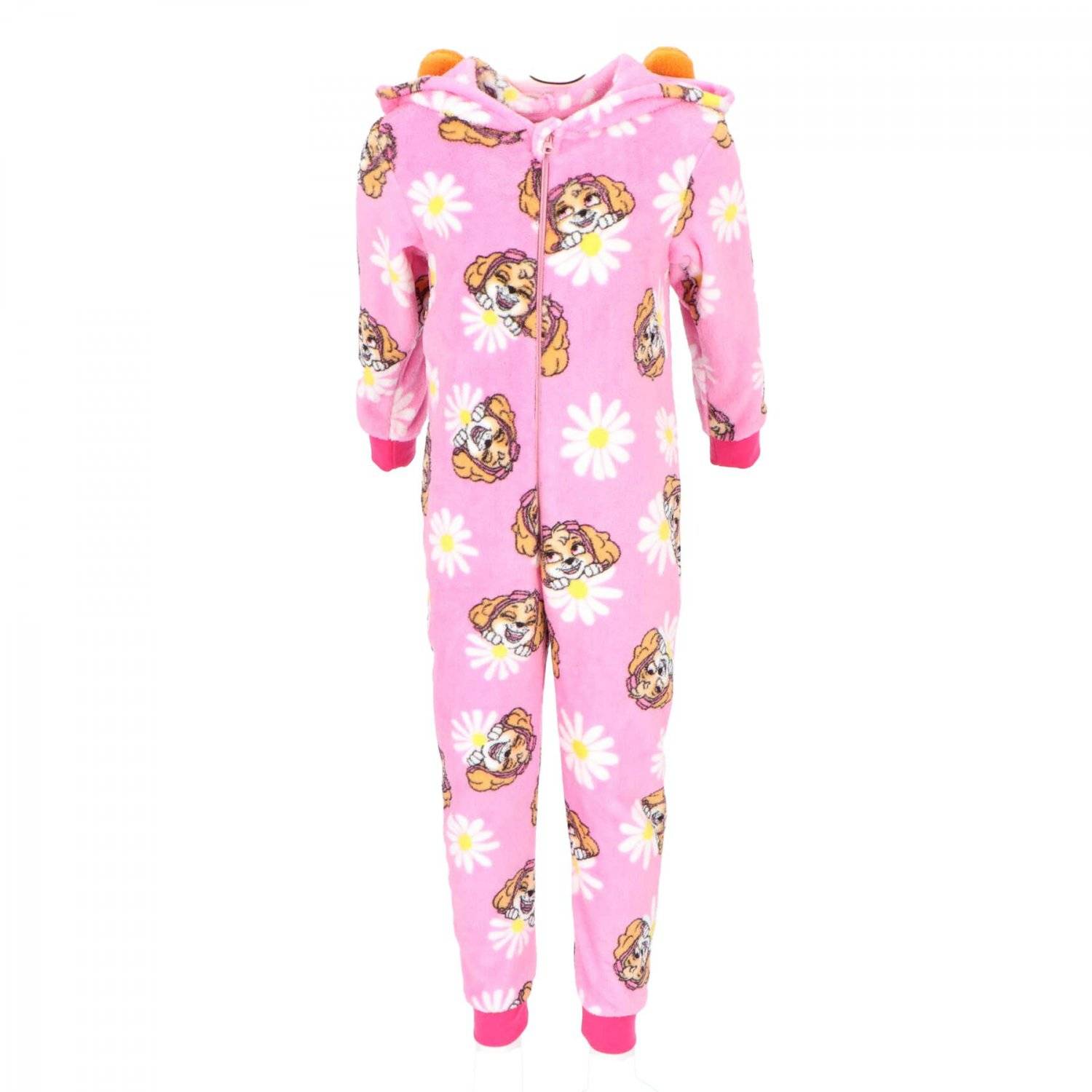 PAW Patrol Fleece Onesie Schlafoverall Jumpsuit Kinder Nachtwäsche mit Hoodie 98/104 cm