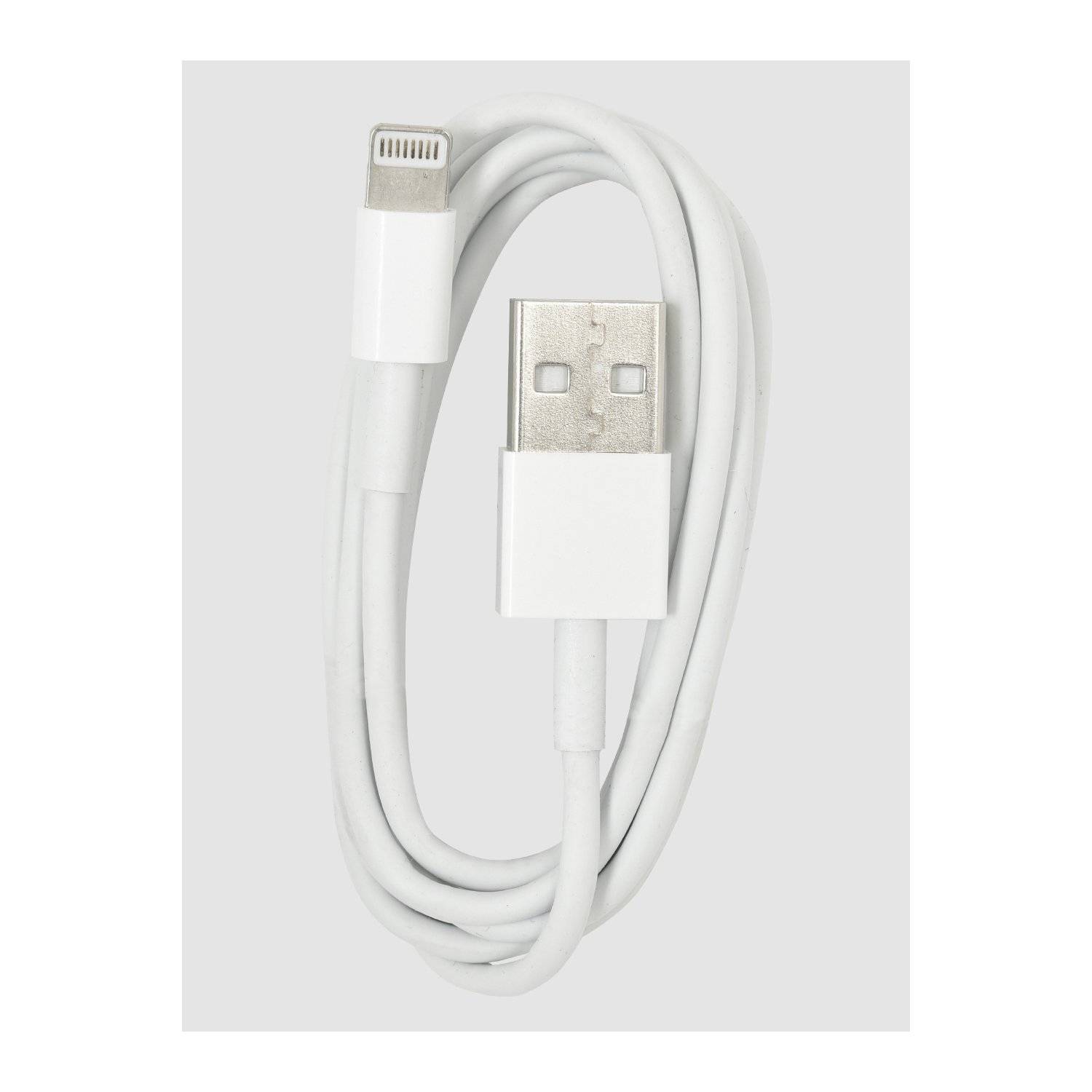 USB Ladekabel kompatibel mit iPhone in weiß