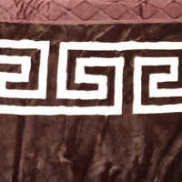 Weiche Decke aus Polyester mit Muster 200 cm x 240 cm Doppellagig Kuscheldecke Fleecedecke Braun Weiche Decke aus Polyester mit Muster 200 cm x 240 cm Doppellagig Kuscheldecke Fleecedecke Braun