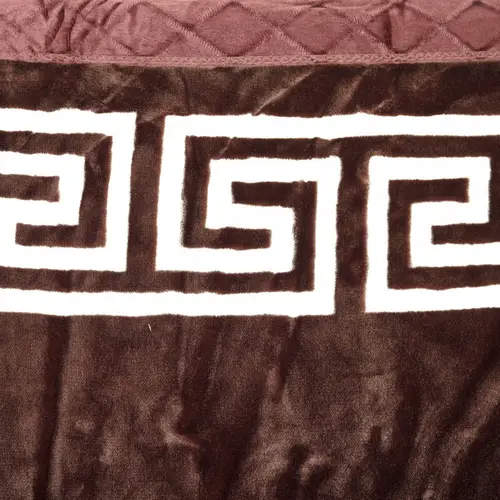 Weiche Decke aus Polyester mit Muster 200 cm x 240 cm Doppellagig Kuscheldecke Fleecedecke Braun Weiche Decke aus Polyester mit Muster 200 cm x 240 cm Doppellagig Kuscheldecke Fleecedecke Braun