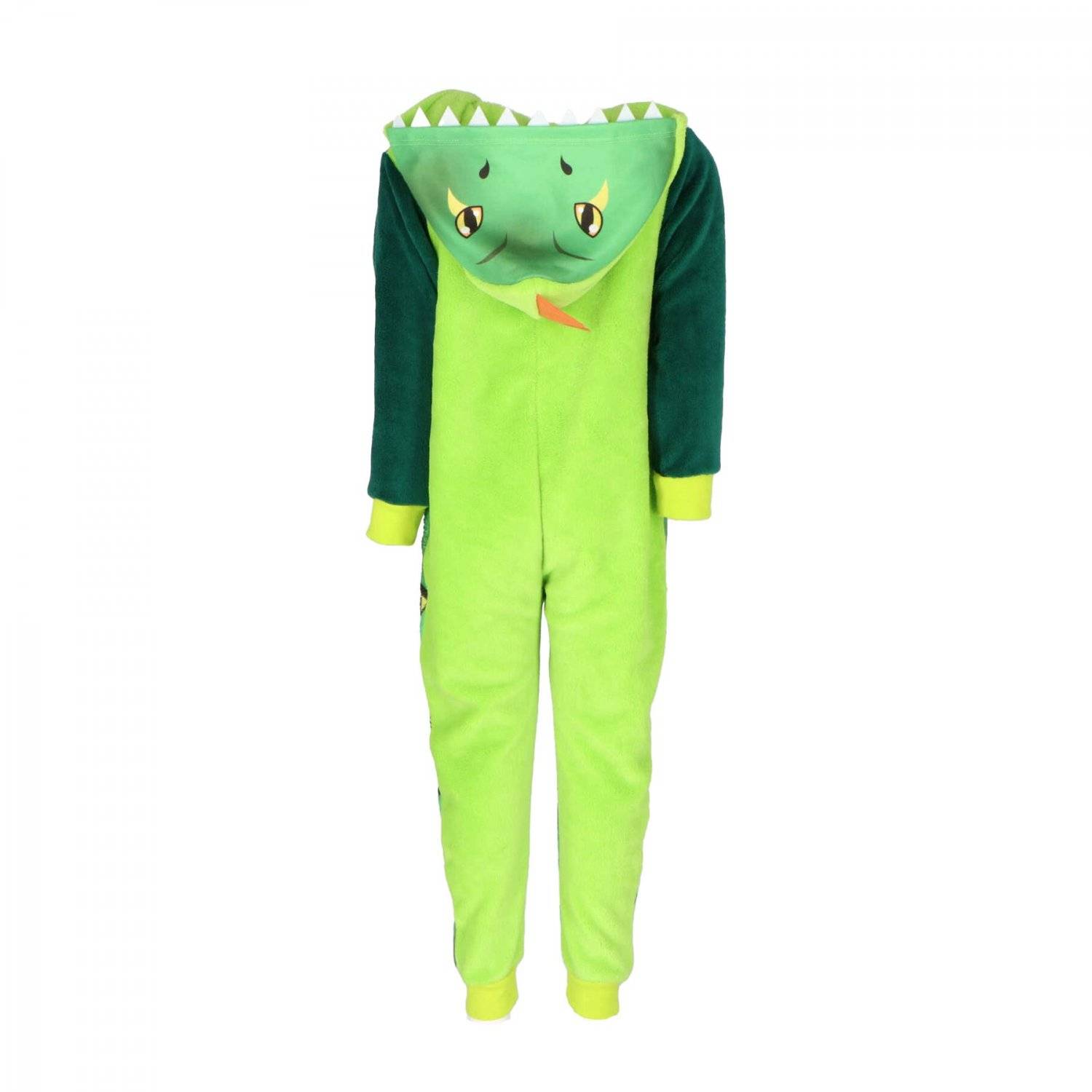 Dinoroar Kinder Pyjamas Schlafanzug Overall Gemütlicher Fleece Jumpsuit mit Kapuze 110/116 cm