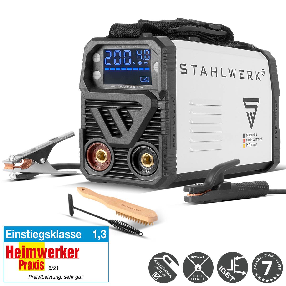 Tragbare Schweißmaschine mit digitaler Anzeige, die „200,4
