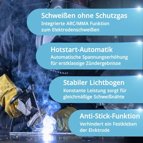 STAHLWERK Schweißgerät FLUX 160 ST Digital mit 160 A Vollausstattung STAHLWERK Schweißgerät FLUX 160 ST Digital mit 160 A Vollausstattung