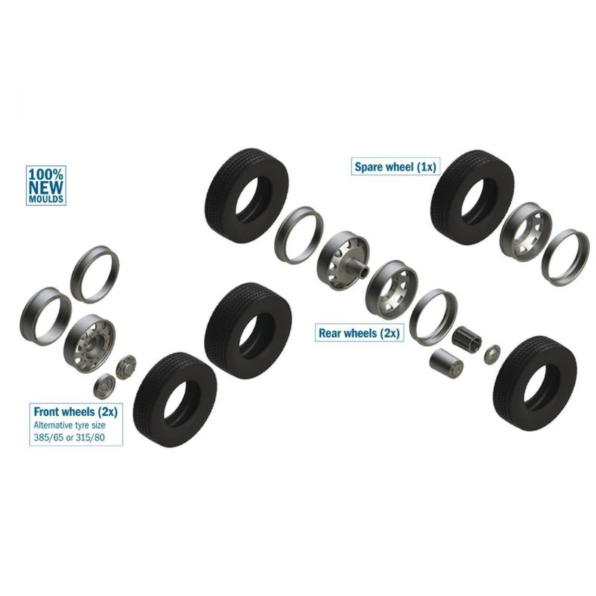 3909 - 1:24 Reifen-Felgen-Set Euro (77)
