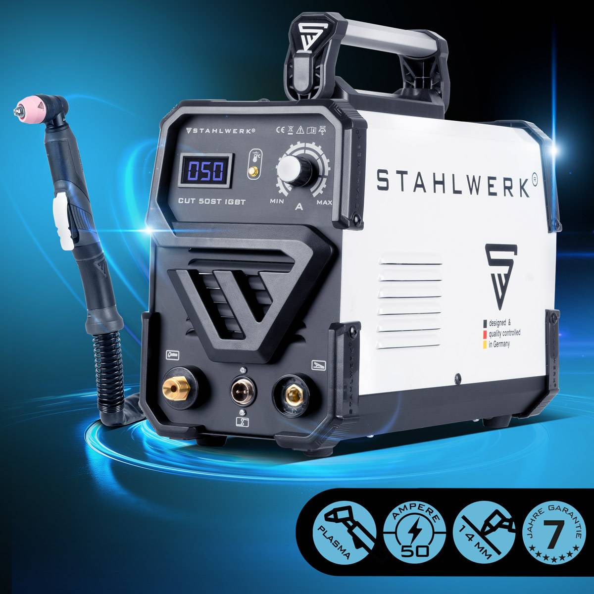STAHLWERK Plasmaschneider CUT 50 ST IGBT Vollausstattung mit 50 Ampere