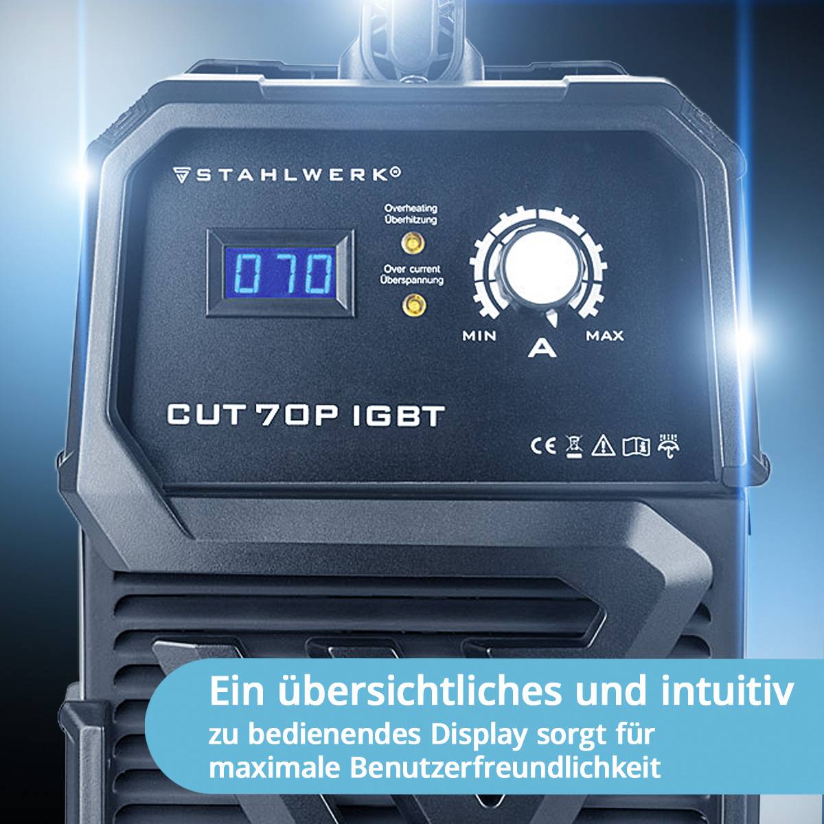 STAHLWERK Plasmaschneider CUT 70 P IGBT mit 70 Ampere und Pilot-Zündung
