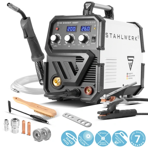 STAHLWERK Schweißgerät MIG MAG 200 ST IGBT Schutzgas mit 200 Ampere MMA E-Hand STAHLWERK Schweißgerät MIG MAG 200 ST IGBT Schutzgas mit 200 Ampere MMA E-Hand