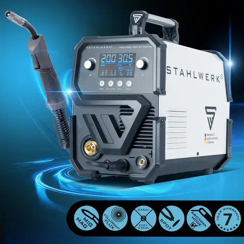 STAHLWERK Schweißgerät MIG MAG 200 ST Digital IGBT Schutzgas mit 200 A STAHLWERK Schweißgerät MIG MAG 200 ST Digital IGBT Schutzgas mit 200 A