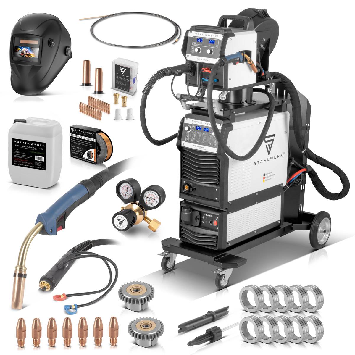 STAHLWERK Industrie-Schweißgerät MIG MAG 350 DP Vollausstattung IGBT mit 350 A