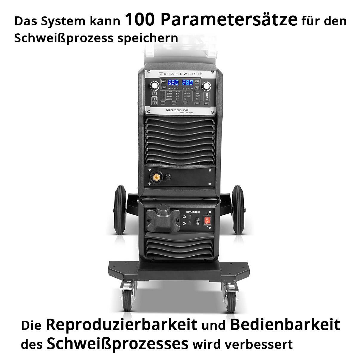 STAHLWERK Industrie-Schweißgerät MIG MAG 350 DP IGBT Inverter mit 350 Ampere
