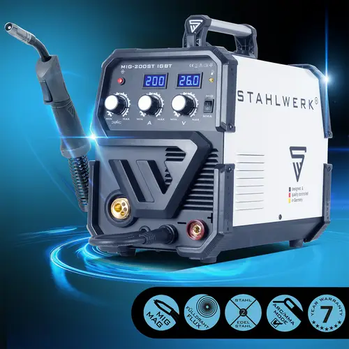 STAHLWERK Schweißgerät MIG MAG 200 ST IGBT Schutzgas mit 200 Ampere MMA E-Hand STAHLWERK Schweißgerät MIG MAG 200 ST IGBT Schutzgas mit 200 Ampere MMA E-Hand