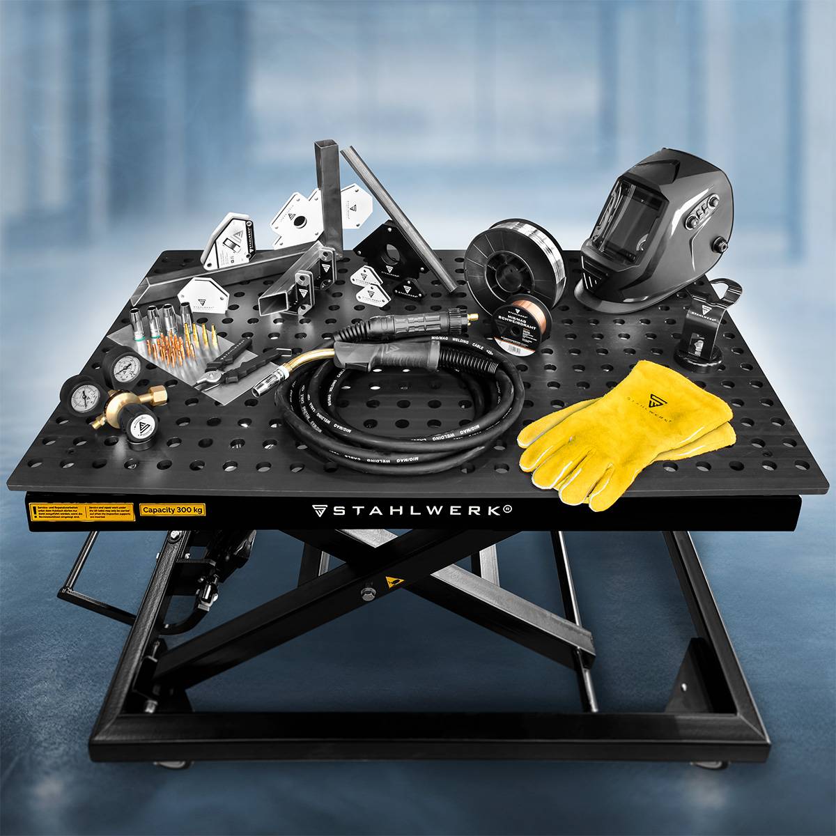 STAHLWERK Schutzgas Schweißgerät MIG 155 ST IGBT mit 155 Ampere mit MMA E-Hand